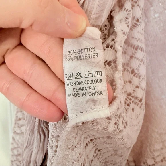 Women’s Cardigan Lace Pink Embroidered Boho Size XXL - Picture 9 of 12